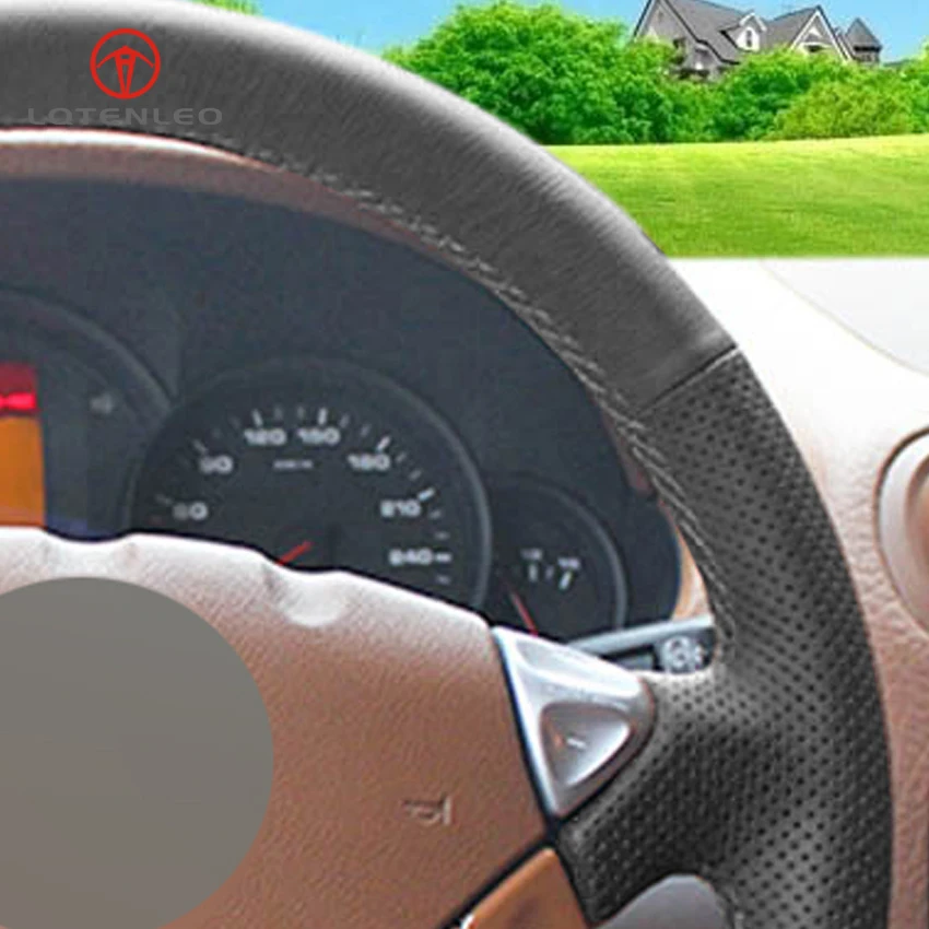 Черный искусственная кожа LQTENLEO для самостоятельной сборки фотосессия Porsche Cayenne