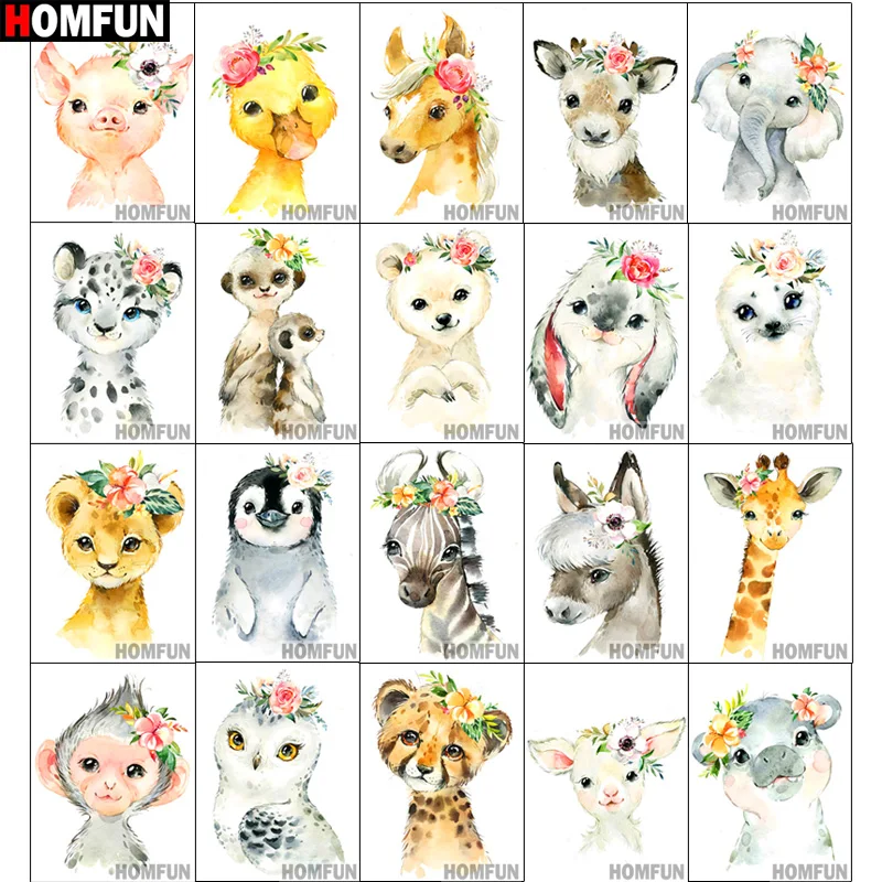 Алмазная 5D Вышивка HOMFUN набор для рукоделия животное сова цветок вышивка