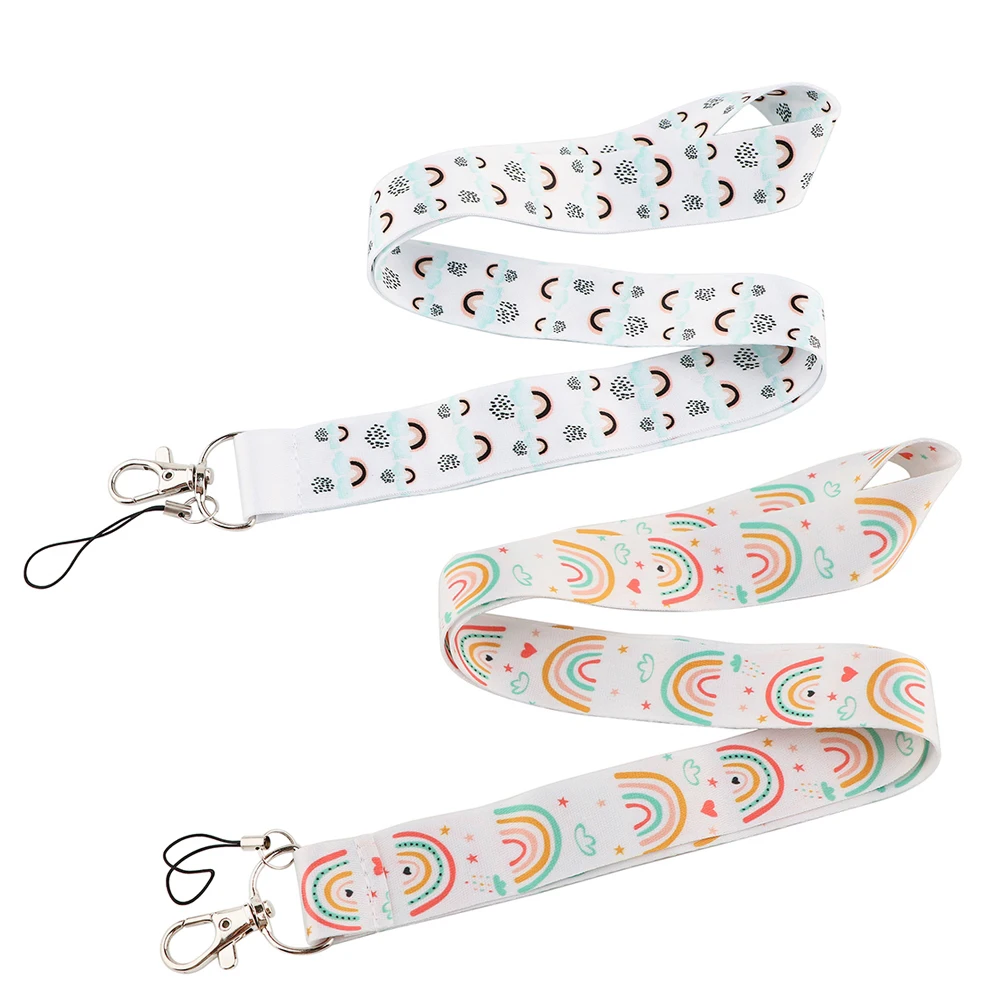 CB802 Радужный шнур мультфильм шейный ремешок для ключей карты мобильный телефон