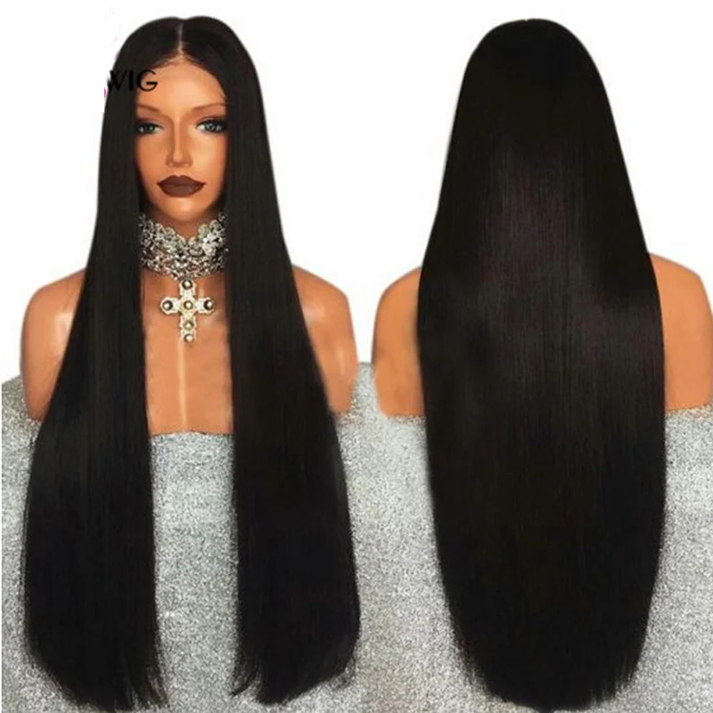 LUFFYHAIR 13x6 кружевные передние человеческие волосы парики с детскими волосами 250% плотность прямые кружевные передние парики бразильские волосы remy Предварительно выщипанные