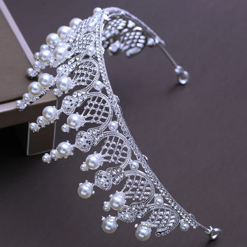 Модная Корейская тиара принцессы имитация преала корона аксессуары для волос