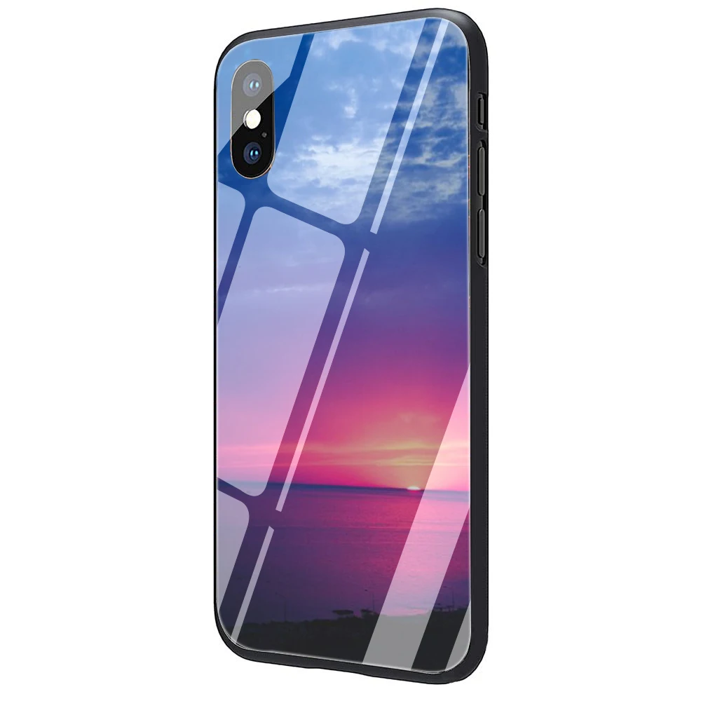 G5 EWAU Sunrise Sunset закаленное стекло чехол для телефона iPhone 11 Pro 6 6S Plus 7 8 Plus X XS XR XS Max - Color: G5