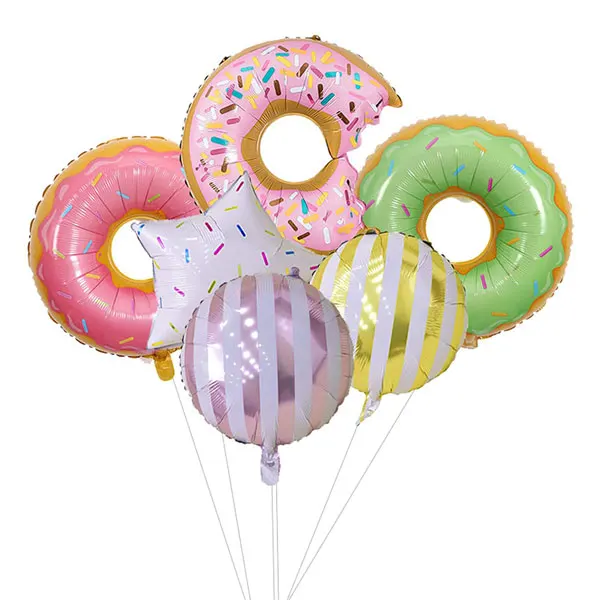 Милые воздушные шары из фольги в виде конфет и пончиков большая звезда воздушный