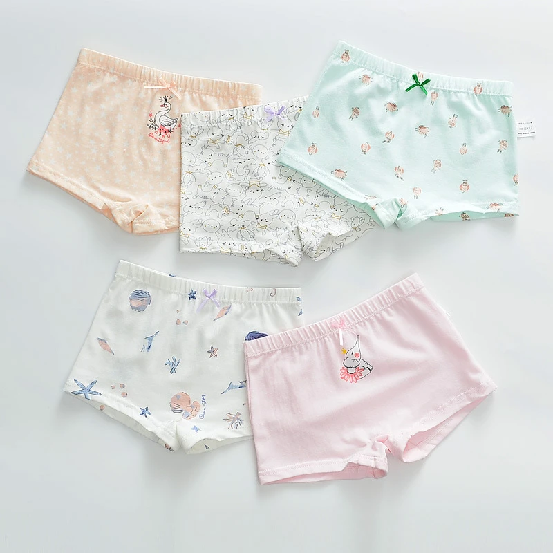 5 шт./лот нижнее белье для девочек с героями мультфильмов хлопковое детское