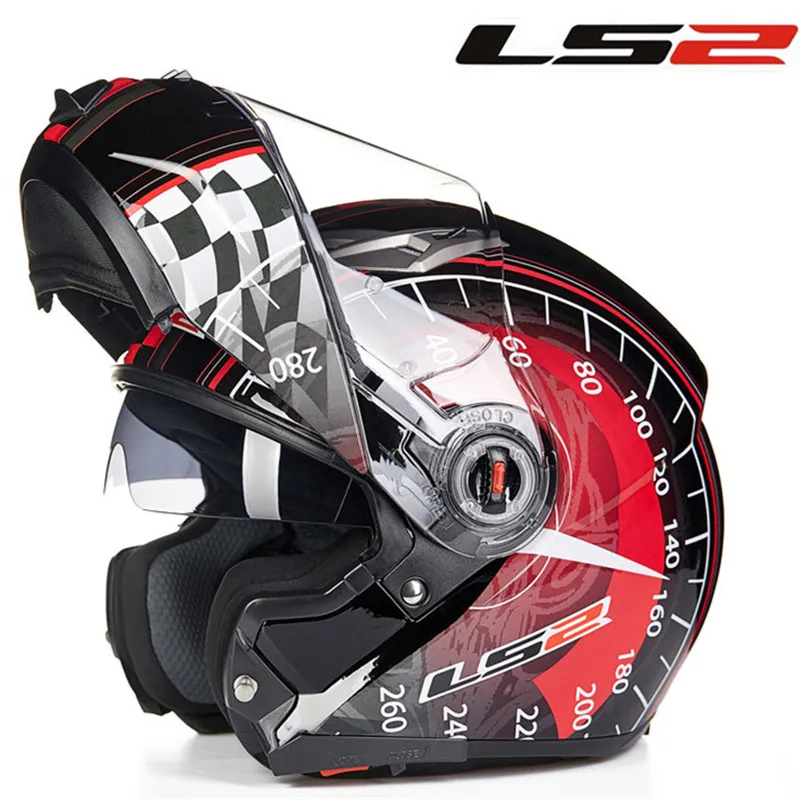 LS2 флип-ап Мото Кросс мото rcycle шлем модульный с двойным шлемом стекло черный солнцезащитный козырек capacetes para мото гоночный шлем