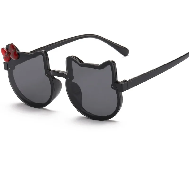 Модные детские солнцезащитные очки с рисунком котенка для мальчиков и девочек