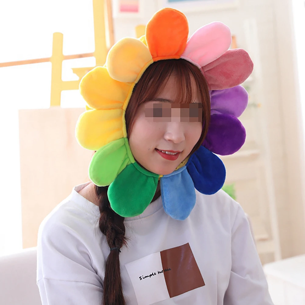 Креативный головной убор с солнечным цветком мягкий укомплектованный смешные