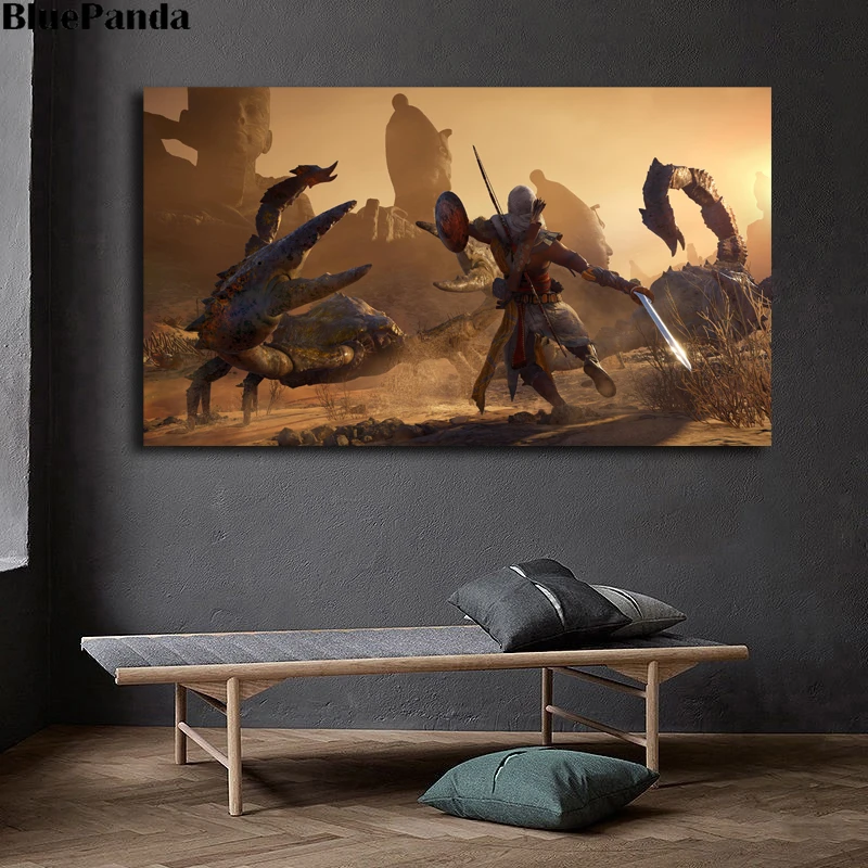 Постер Assassinings Creed Curse Of The Pharaohs Раскрашивание на холсте настенное художественное