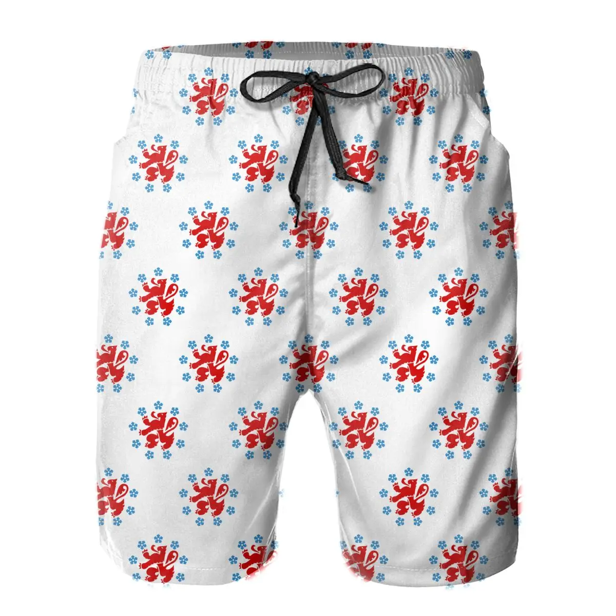 

Summer Men Causal Short Breathable Quick Dry Novelty Belgian Loose Flag Of The German Community In Belgium Hawaii Pants