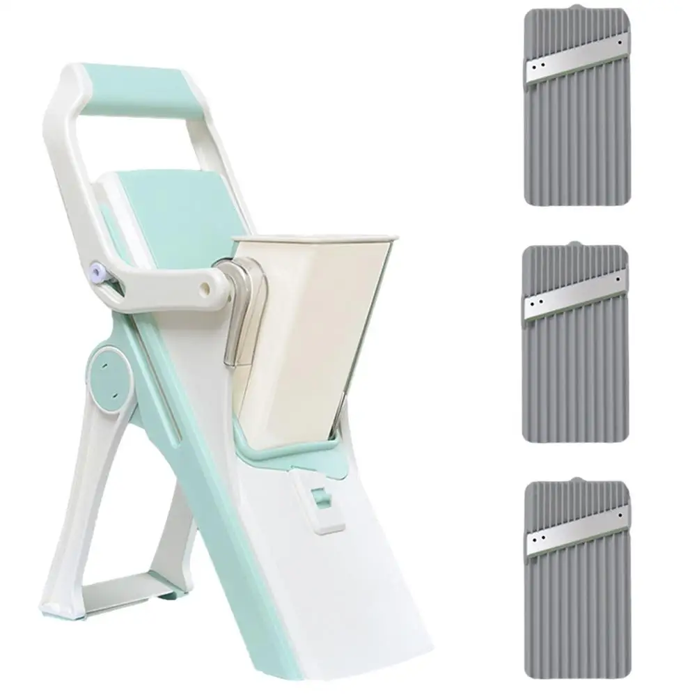 

Vegetable Cutter Multifunctional Manual Slicer Household Kitchen Cutting Machine With Replacement Blades For Fruits Vegetables