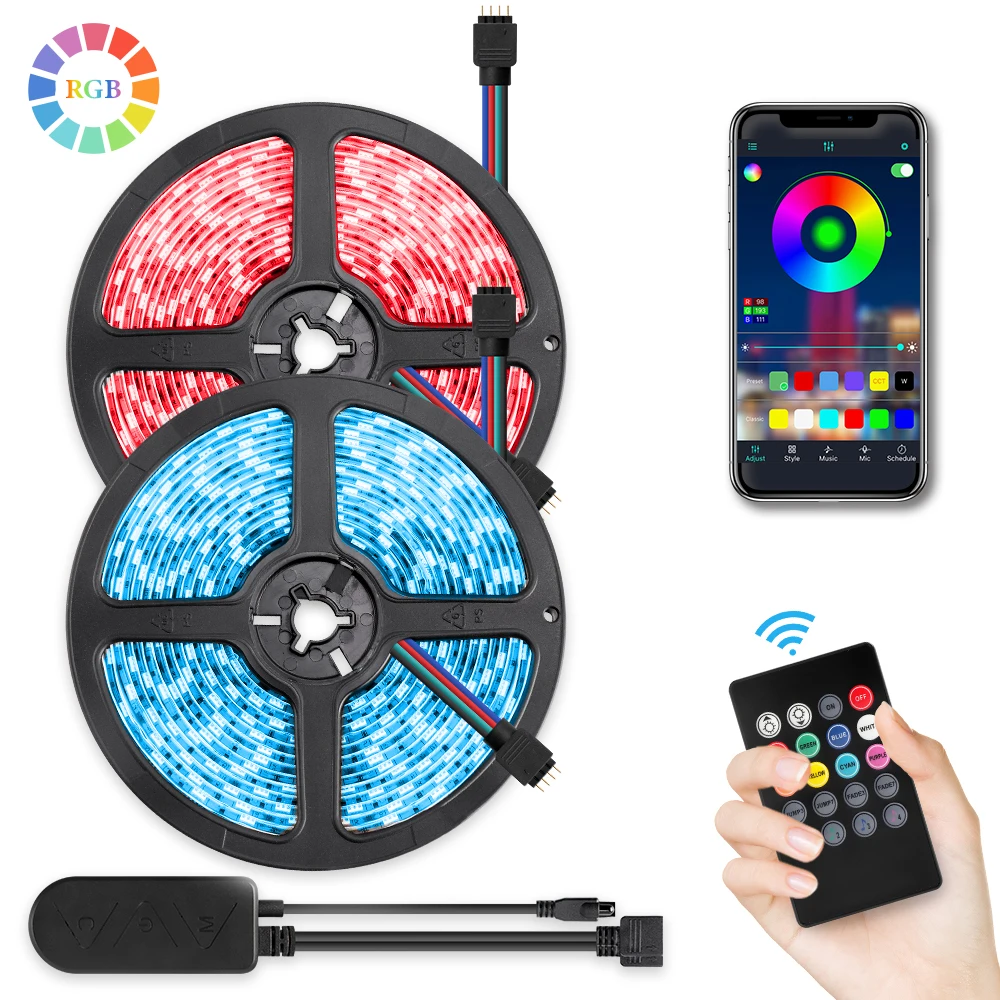 Светодиодная лента RGB 5050 SMD 5/10 м 12 В постоянного тока 60 светодиодов/м - купить по
