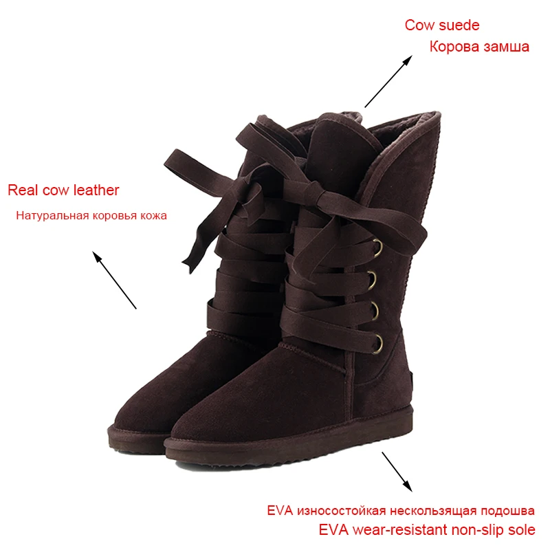 JXANG австралийские классические модные высокие зимние сапоги женские из