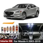 Светодиодные лампы Светодиодная интерьерная с Canbus светильник комплект для Mazda 6 2003- 2016 2017 2018 2019 багажник автомобиля номерной знак любезно Дверные огни светильник s