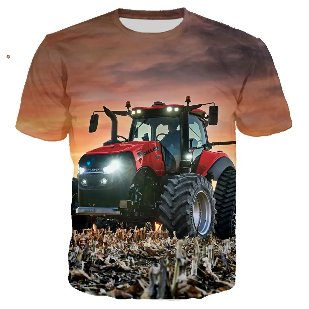 

3D Printed New Car Tractor T-Shirt Men And Women Summer Casual Street Clothing Hip-Hop Boy T-Shirt Clothing Top Camiseta Hombre