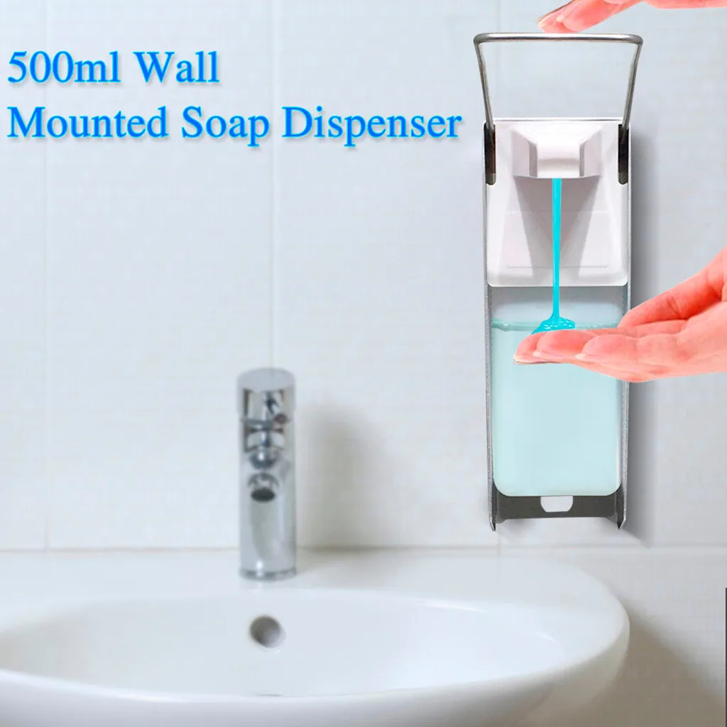 

500ml Liquid Form Soap Dispensers Press Type Wall Mount Foam Soap Dispenser Home Hotel Bathroom Kitchen Hand Wash Soap Dispenser