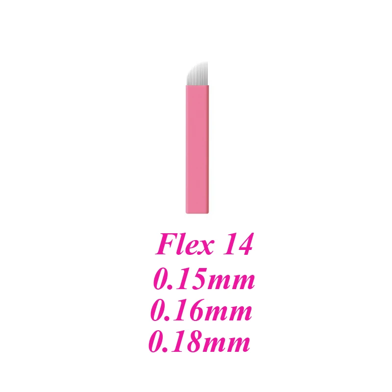 0 15 мм микроблейдинг для татуажа розовые иглы-игла перманентного макияжа 200