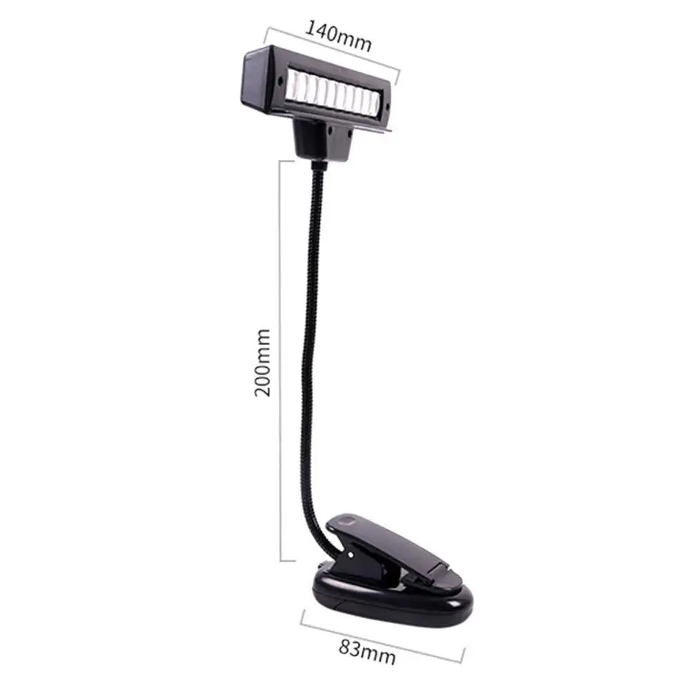 

10 LED RECHARGEABLE ADJUSTABLE CLIP ON LIGHT DESK LAMP Lamp USB Charging READING BED TABLE Q4I3