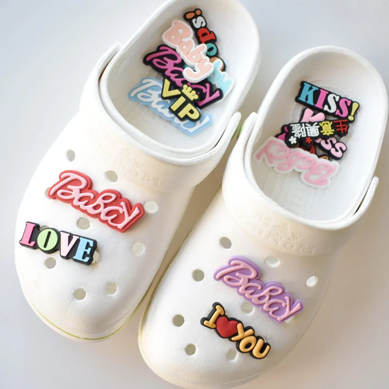 

Children's Fashion Cartoon Letter Shoe Buckle Shoe Accessories PVC Soft Plastic Dripping Decoration