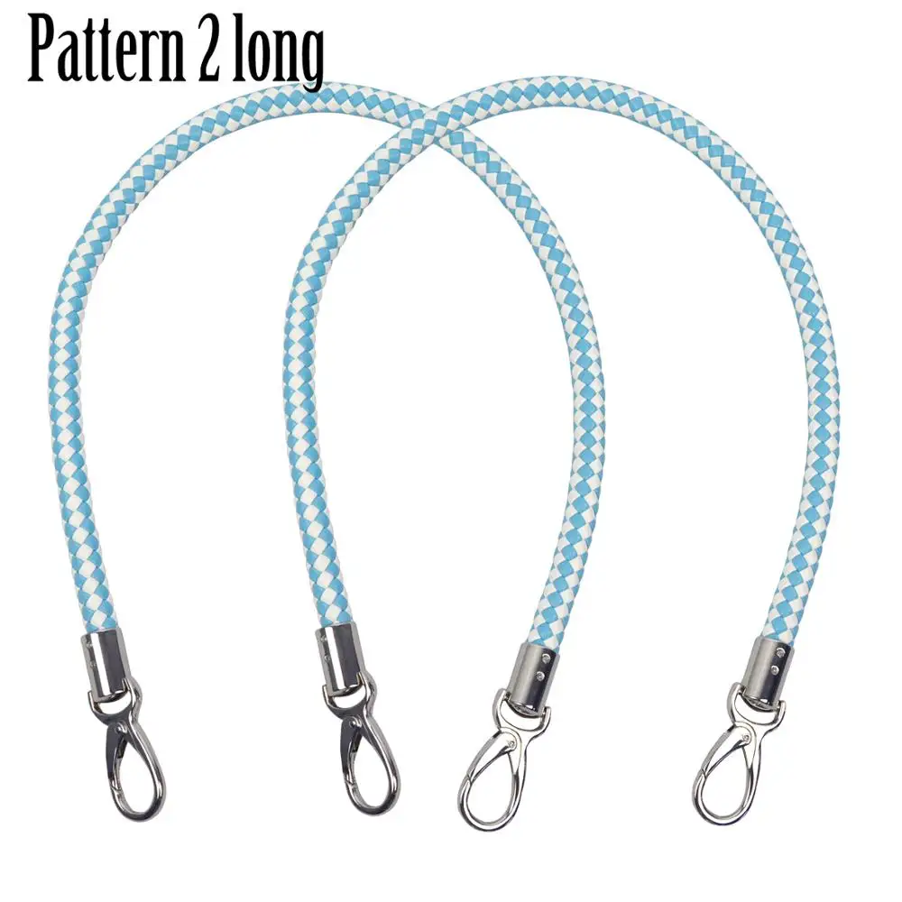 pattern 2 long Новинка, huntfun, 1 пара длинных коротких ремней для мини-Сумки С О-образным карманом, женская сумка с ручками, кожаные ручки для OBag, корзина с Луной - Цвет: pattern 2 long