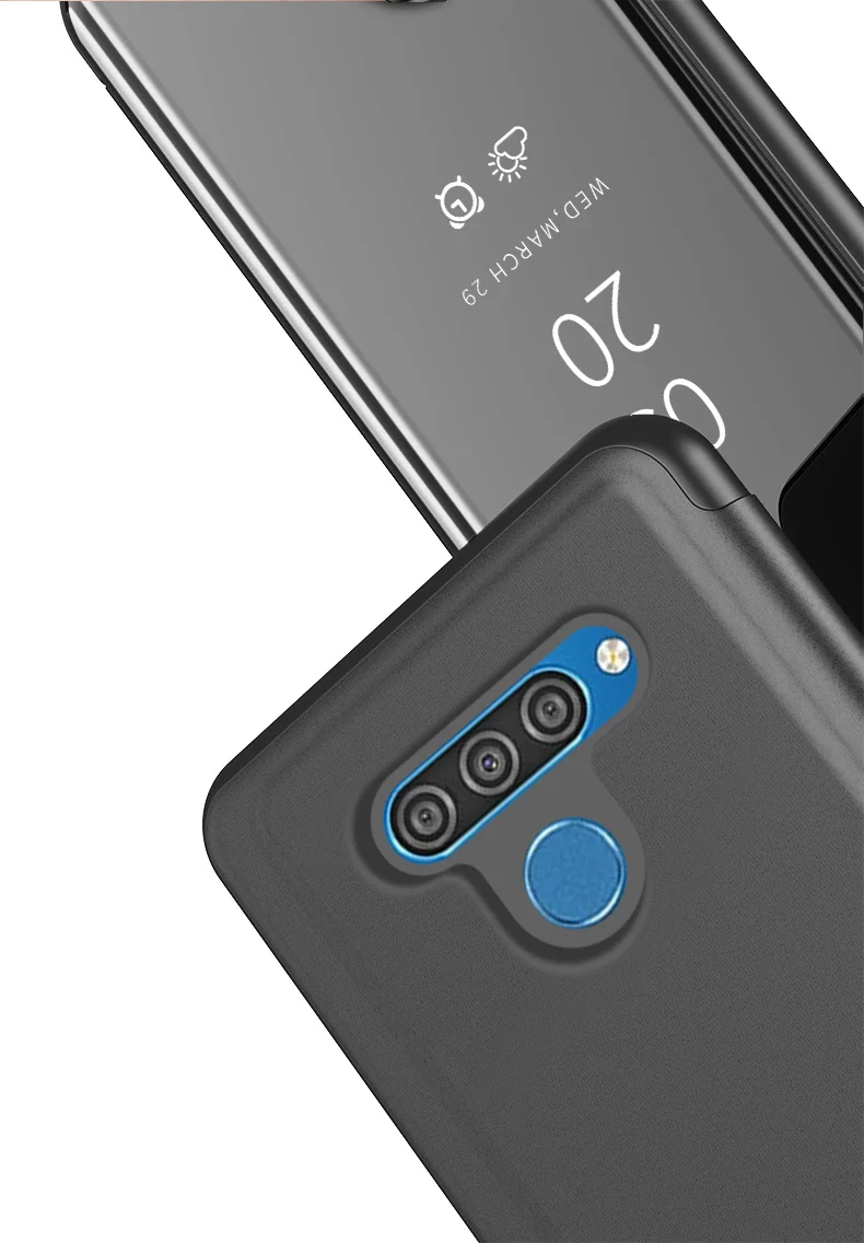 K50 флип-зеркальный корпус для LG K50 чехол умный магнетизм прозрачный чехол-подставка с окошками задняя крышка для телефона чехол для LG K 50 50k чехол Coque