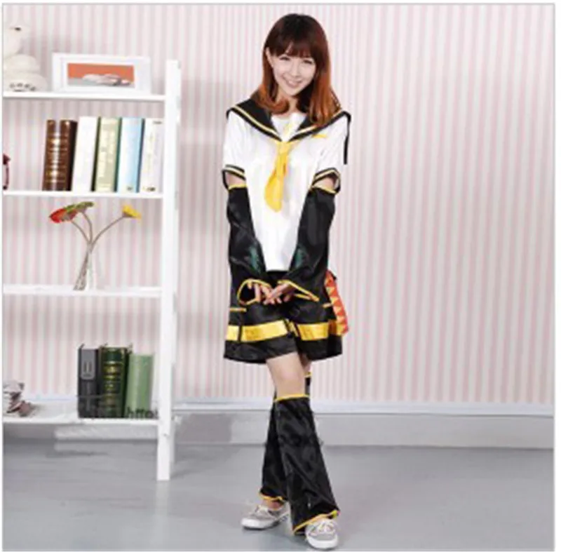 Аниме VOCALOID Kagamine Len Rin карнавальный костюм на Хэллоуин зеркальные дикотледоны