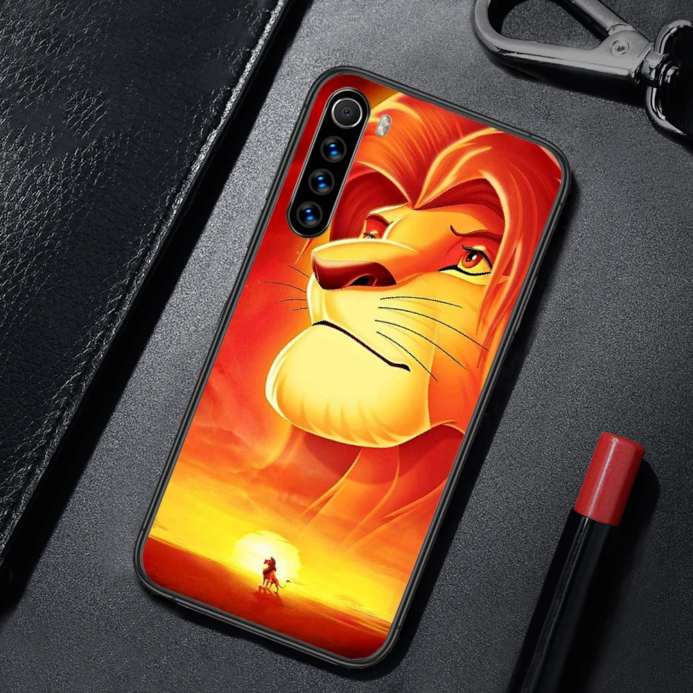 

Cartoon Lion King Simba Phone Case Cover For XIAOMI Redmi Note 3 4 4X 5 6 7 8 9 Pro T S Max black Shell Silicone Prime Luxury