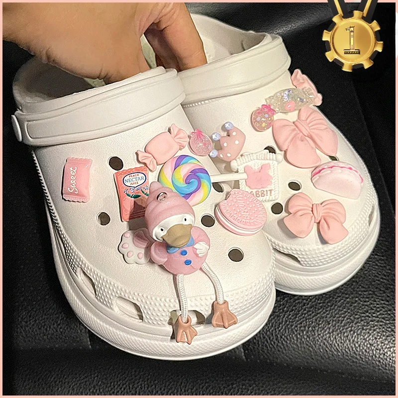 

Girly Luxury Rhinestones Croc Charms Designer DIY Cute Anime Chain Shoes Decaration for Croc JIBB Clogs Kids Women Girls Gifts