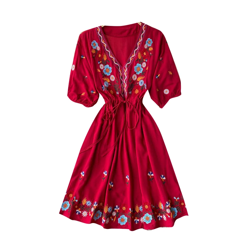 Женское облегающее мини-платье на завязках винтажное платье в этническом стиле