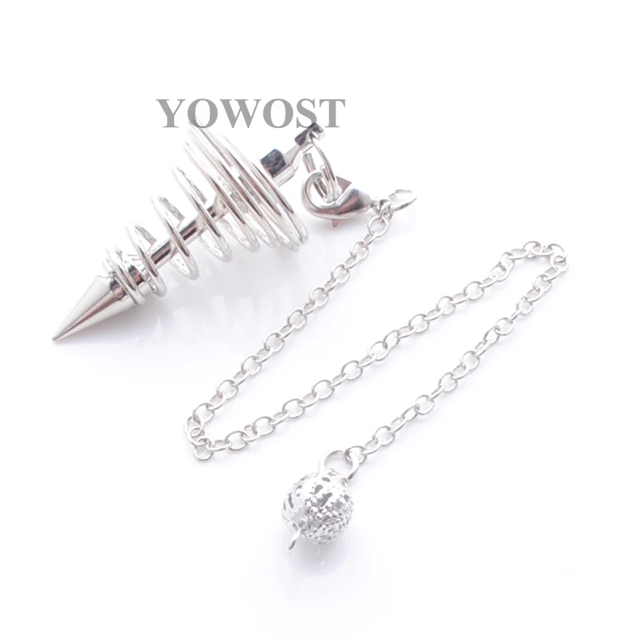 Спираль в форме конуса серебряная пирамида кулоны Divination духовный амулет кулон