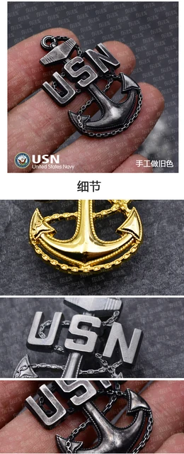 ★アメリカ軍＊海軍＊ＲＳ付きイーグルヘッド・サーベルブローチ/ハットピン（実物） ☆アメリカ軍＊海軍＊RS付きイーグルヘッド・サーベルブローチ
