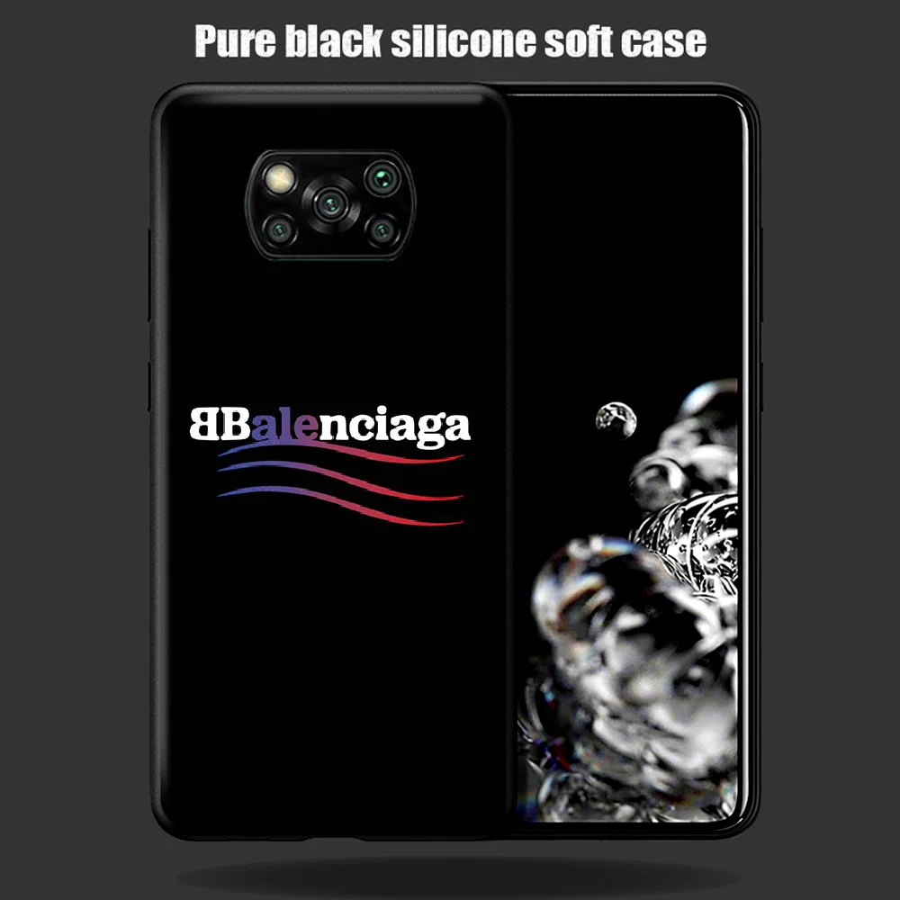 

French Luxury Brand Phone Case Cover Hull For Xiaomi Mi A2 A3 8 9 SE 9T 10 10T Lite Pro Ultra Poco X3 black Prime Luxury