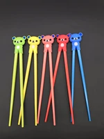 hot sale 1 pair multi color cute bear panda cat minions learning training chopstick kid children chinese chopstick learner gifts