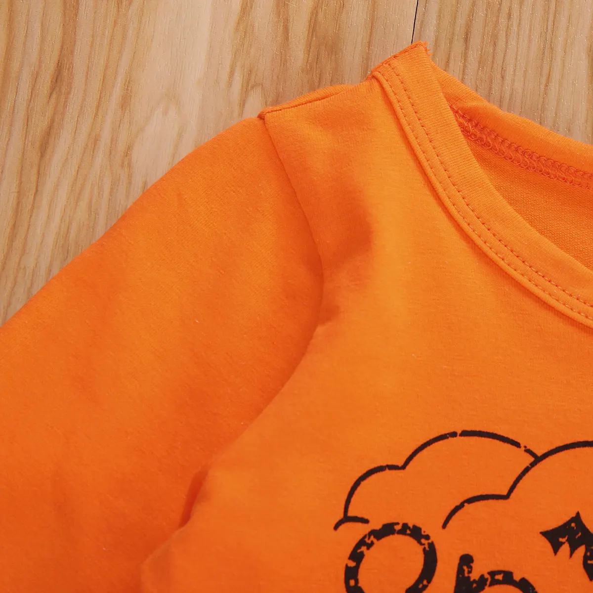 Комплект одежды с длинным рукавом для маленьких девочек футболка круглым