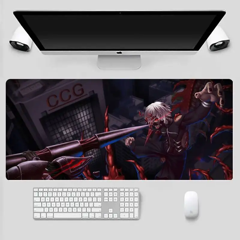 

Tokyo Ghoul anime gamer play mats Mousepad Desk Table Protect Game Office Work Mouse Mat pad X XL Non-slip Laptop Cushion