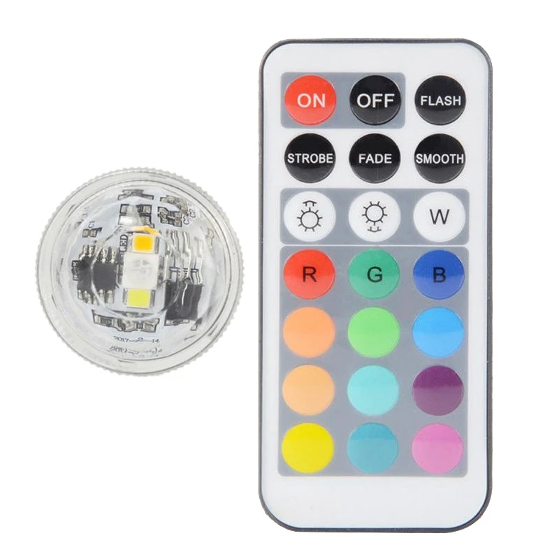 Водонепроницаемая погружная Светодиодная лампа Rgb на батарейках - Цена: 168,79 руб.