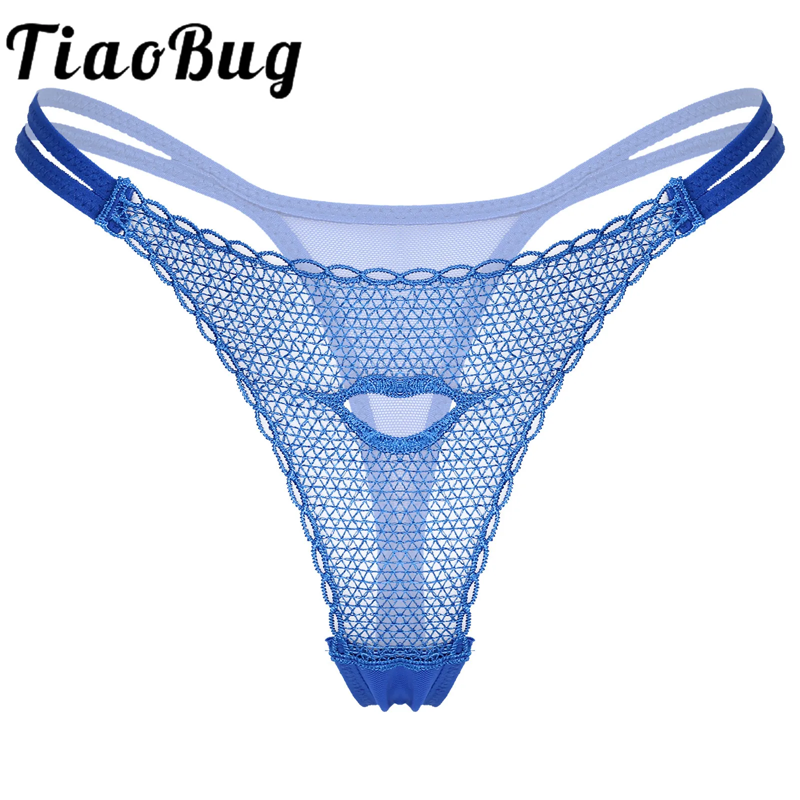 

Womens Low Waist Elastic Waistband Briefs Embroidery T-back Thongs Lingerie Panties See-through Hollow Out Underpant Underwear
