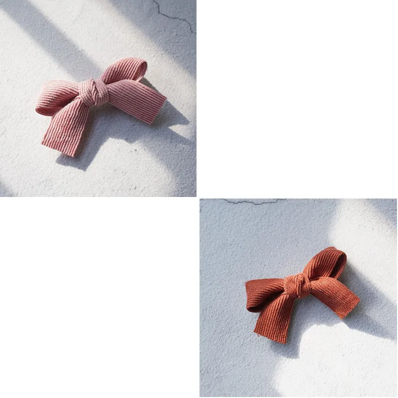 Pink - brick red 2-5 шт., новые бархатные заколки для волос с бантом, милые модные заколки для волос для девочек, женские корейские аксессуары для волос, заколки для волос, детская одежда для головы - Цвет: Pink - brick red