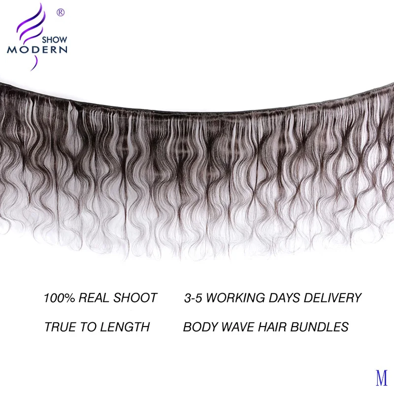 Современное шоу 3 пряди с фронтальной бразильской объемной волной 13x4 предварительно выщипанные кружевные фронтальные натуральный цвет средний remy наращивание волос