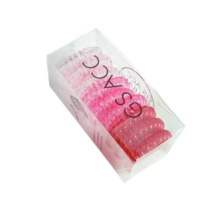 Новое поступление женские резинки для волос с кольцом телефона в коробке девушек