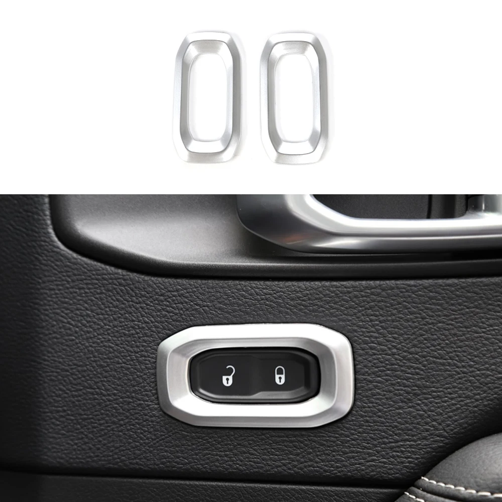 

Door Lock Switch Bezel Cover Decor Frame Trim for Jeep Wrangler JL 2018+ for JT Gladiator 2018+ Car Styling Accessories