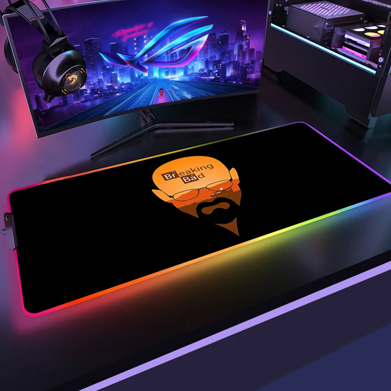 

RGB Gaming Computer Gamer Mousepad Heisenberg Breaking Bad Large Game Rubber Mouse Mat Big Mause Pad Laptop Keyboard Desk mat