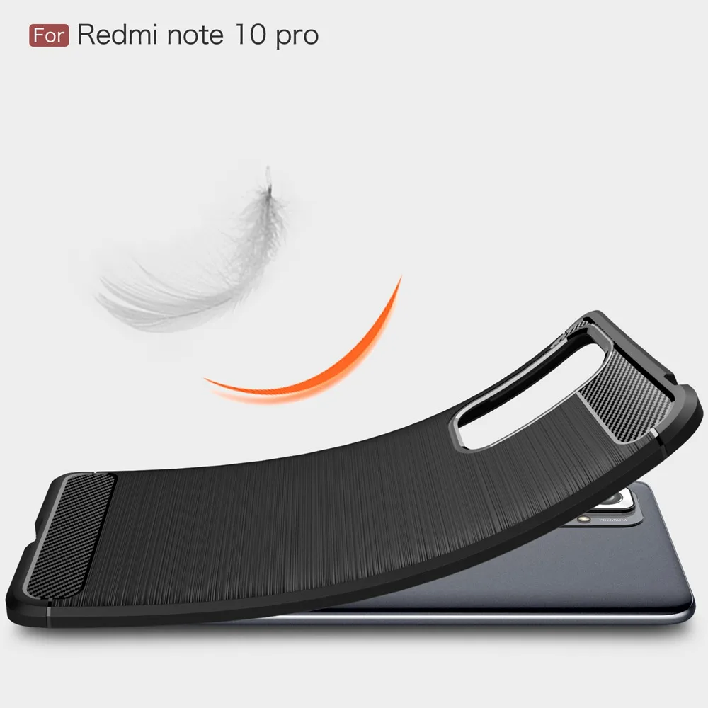 Чехол KEYSION для Redmi Note 10 Pro 10S силиконовая текстура с рисунком Противоударная задняя