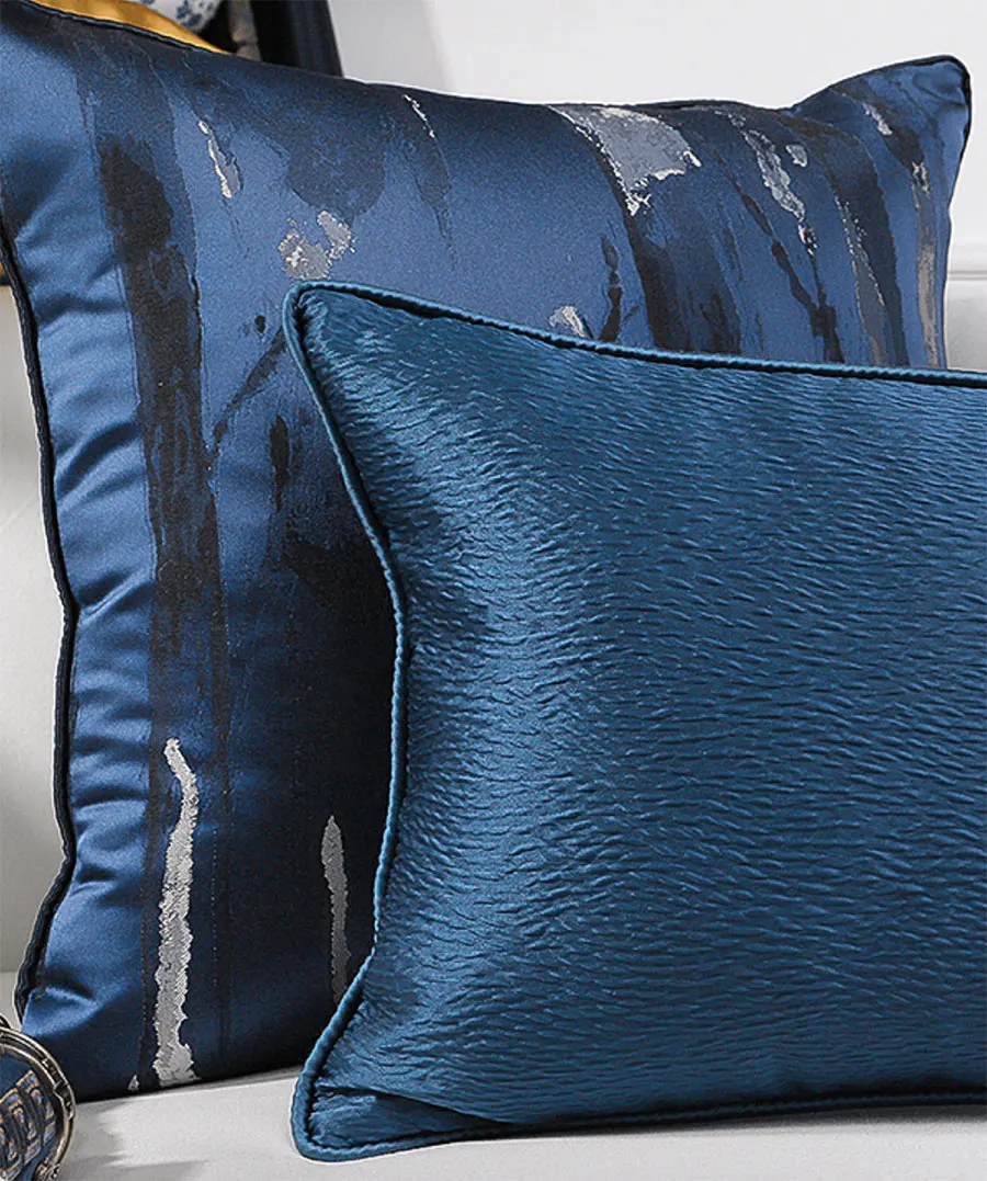 

Модная декоративная подушка с геометрическим рисунком/Чехол almofadas 30x50 45 50, европейская Современная синяя серая наволочка для подушки, украшение для дома