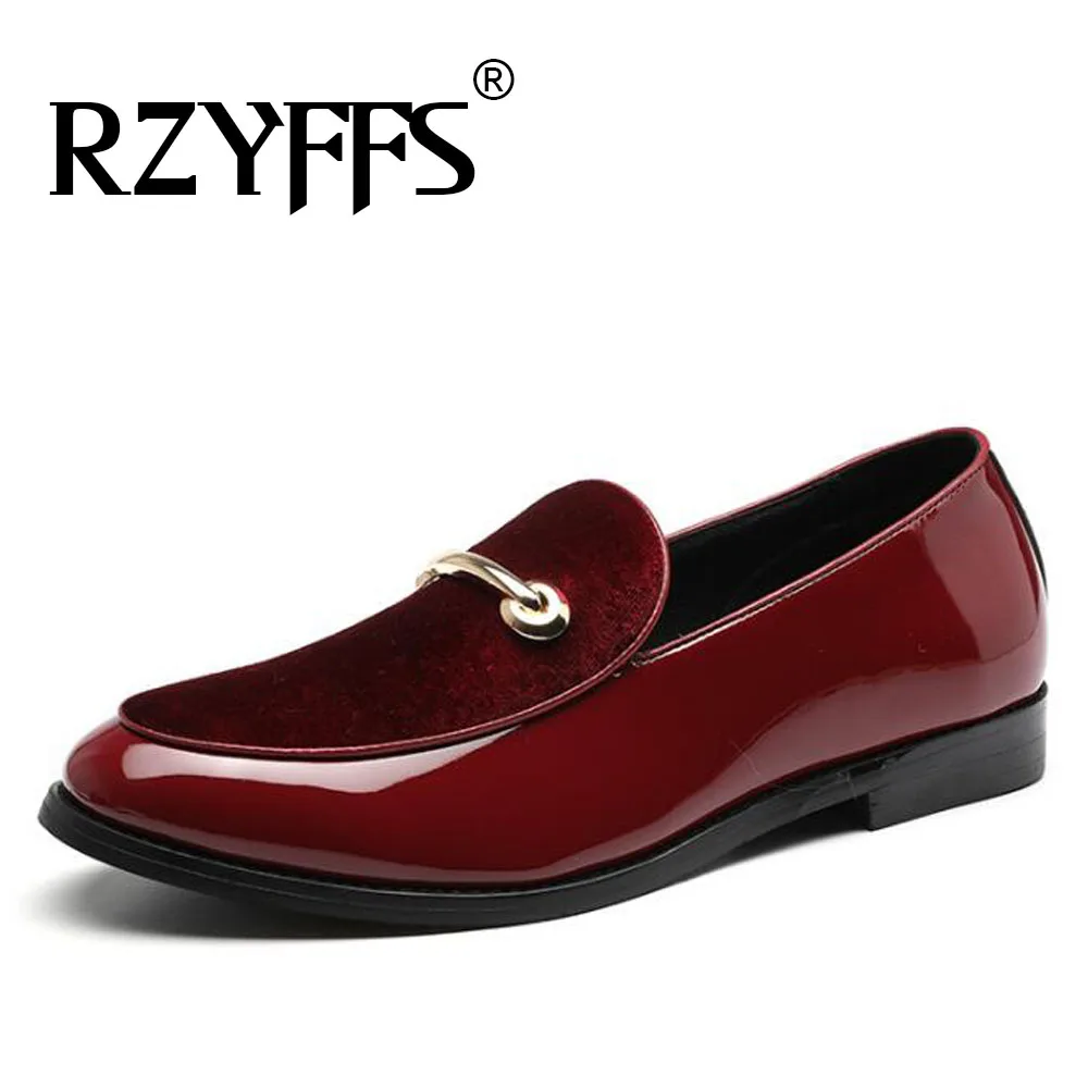 Модные модельные туфли с острым носком Мужские лоферы Туфли оксфорды из