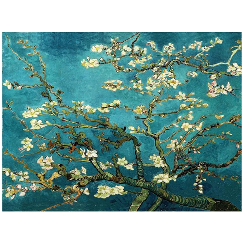 

Almond Blossom By Van Gogh Full Diamond Embroidery World Famous Diy Diamond Painting A Craft Decorated Living Room Gift WG1818