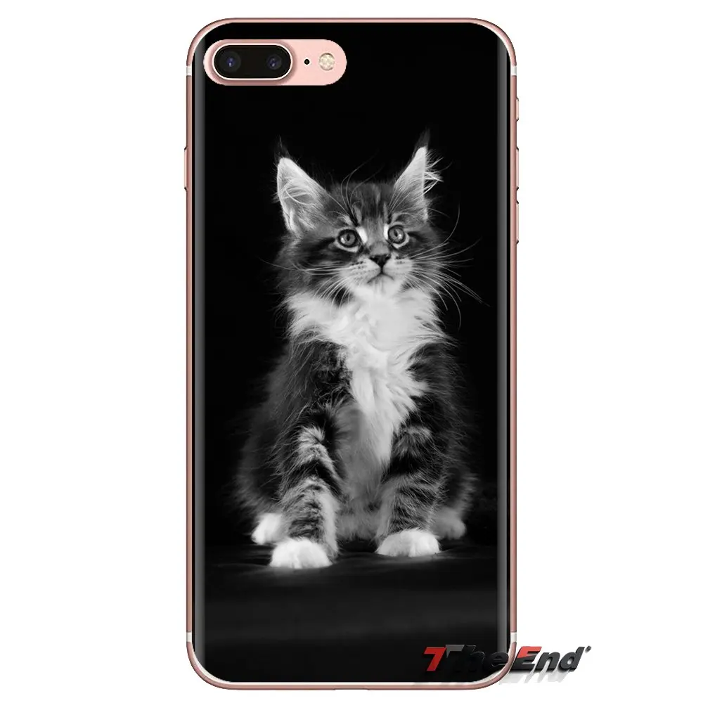 Soft Transparent Cases Covers For Xiaomi Redmi 4 3 3S Pro Mi3 Mi4 Mi4i Mi4C Mi5 Mi5S Mi Max Note 2 pet maine coon cat silver |