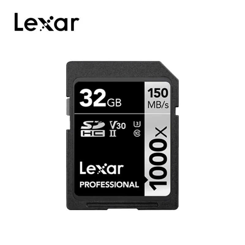 32GB Lexar 128 ГБ, sd-карта 1000x, UHS-II, U3, SDHC, SDXC, 32 ГБ, карта памяти, 16 ГБ, 64 ГБ, карта SD, 150 МБ/с./с, класс 10, картао-де-Мемория - Емкость: 32GB