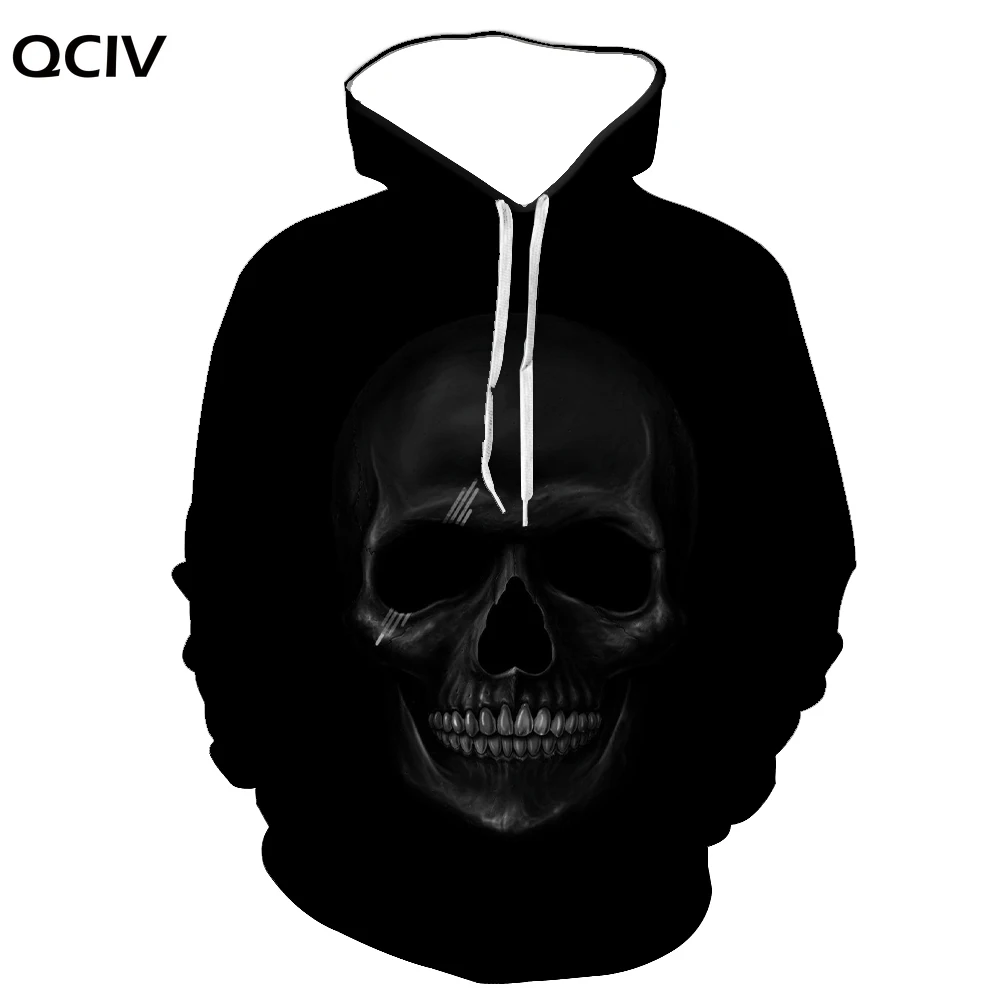 

3D skull long-sleeved sports top hoodie fashion men's and women's spring and autumn new hot sale couple hoodies