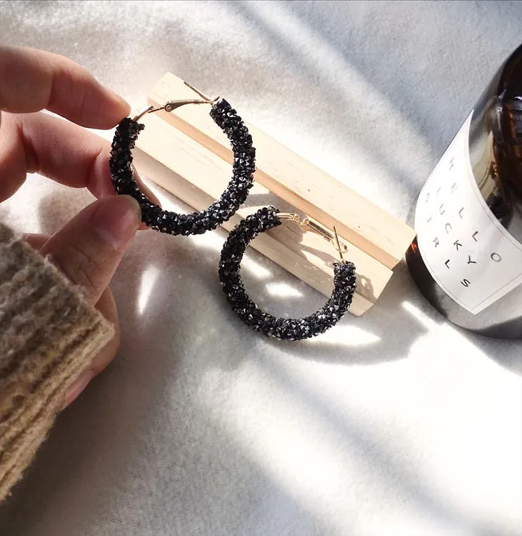 Роскошные массивные большие круглые серьги с имитацией жемчуга Сказочный