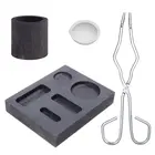 Набор графитовых тигелей 4 шт., набор пресс-форм для слиток, набор для плавления графитофонарь высокой чистоты